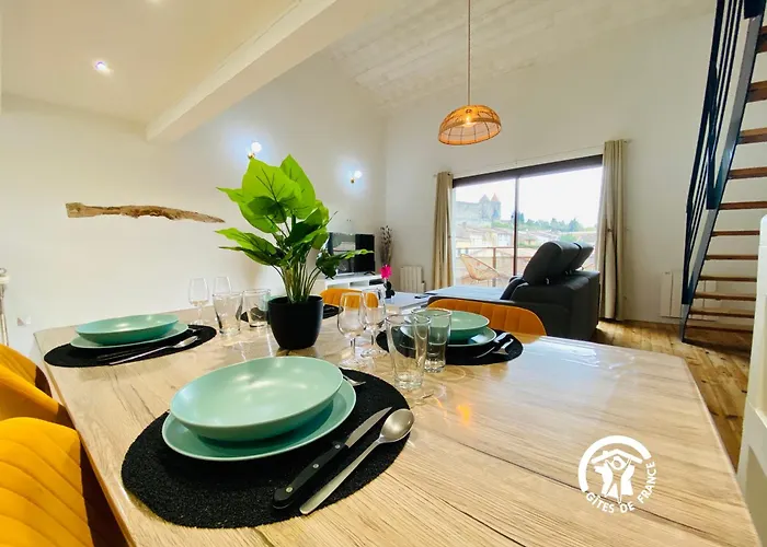 Daire Loft Cocon Climatise - Imprenable Vue Sur Le Chateau Comtal *